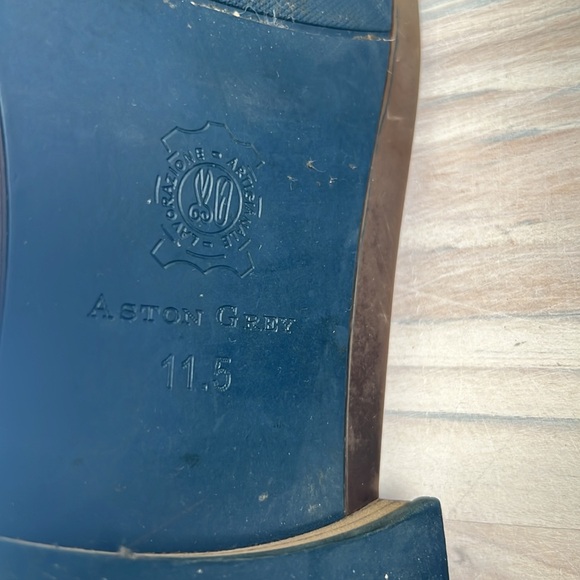 Aston Grey Mens Lace Up Oxford Cognac LEU 11.5 Leather Uppers Lining S16 - Picture 5 of 5